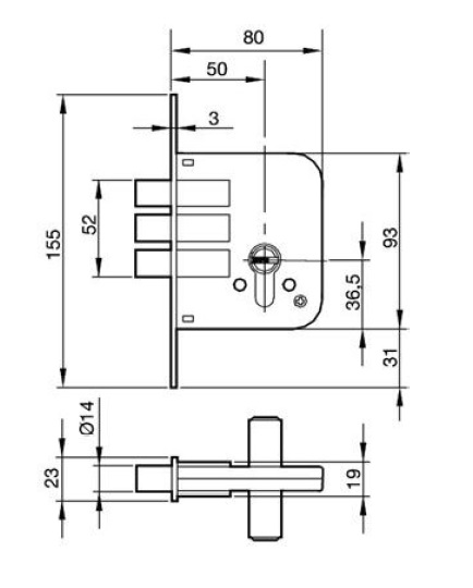 Cerradura Azbe Mod. 8913